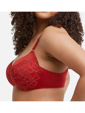 NWT Maidenform Sexy Red Lace Push Up & In Padded Love the Lift  Bra 36D DM9900